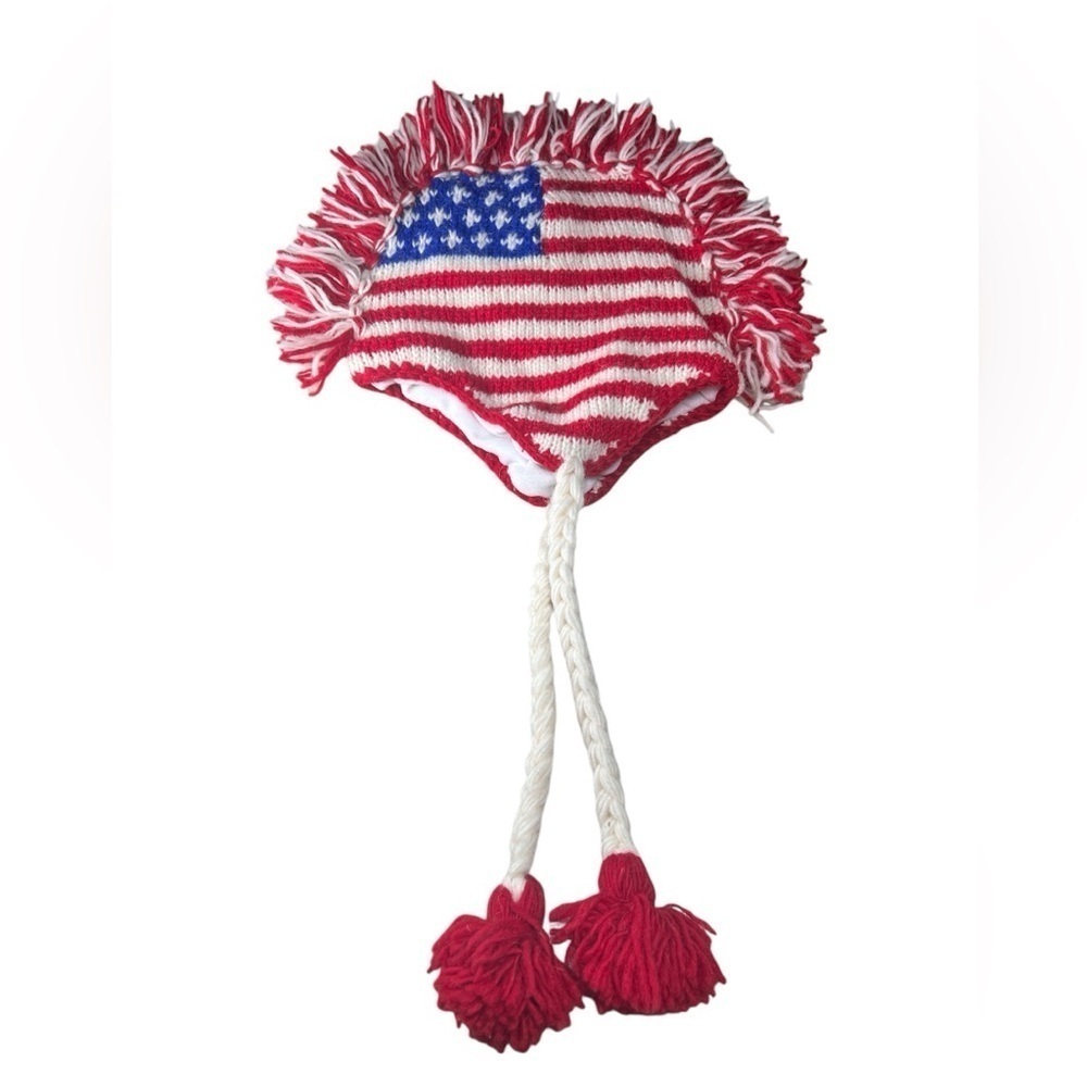 American flag beanie Yak n Yeti 100% wool